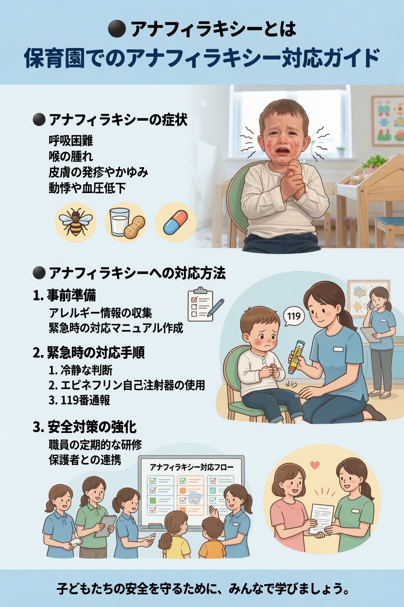 保育園におけるアナフィラキシーの対応法と安全対策